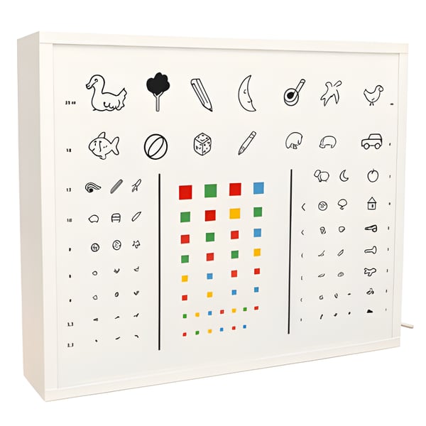 Optotyp zur Sehschärfenbestimmung bei Kindern