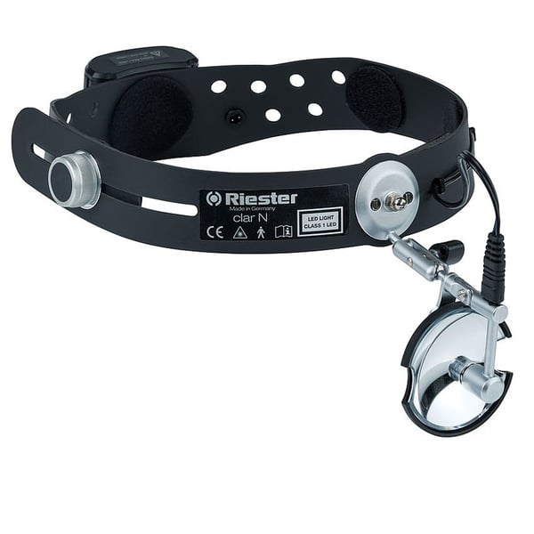 Riester clar N 55 Frontspiegel, 6 V LED, inkl. NiMH-Akkus und 230 V Ladegerät