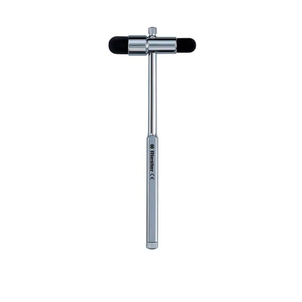 Perkussionshammer Riester Buck, Griff verchromt mit Nadel und Pinsel, in Polybeutel