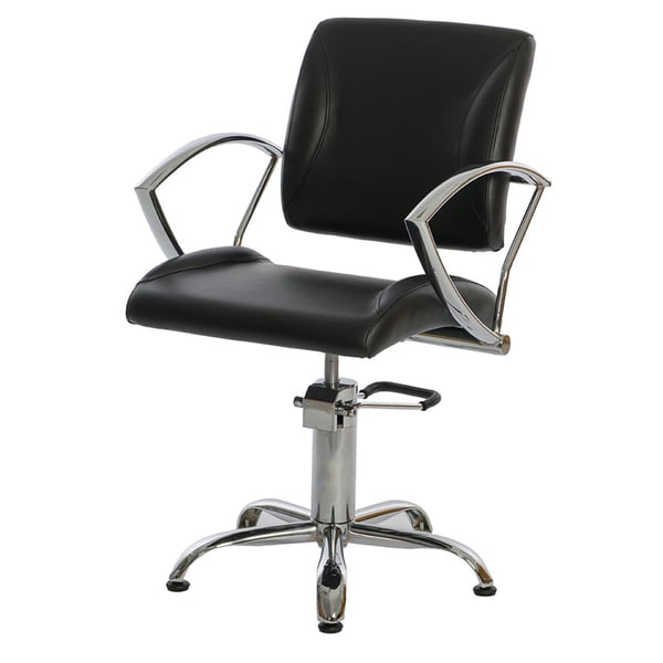 Taylor Friseur Sessel: Armlehnen und Sternfuß verchromt