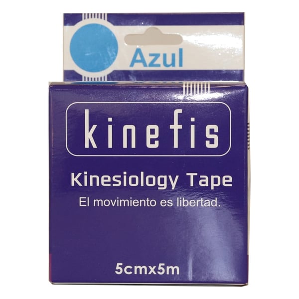 Neuromuskuläre Bandage - Kinefis Kinesiology Tape Blau 5 cm x 5 Meter
