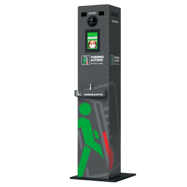 Thermo Access Totem-Zugangskontrolle mit Körpertemperaturmelder: Erkennt sofort die Temperatur