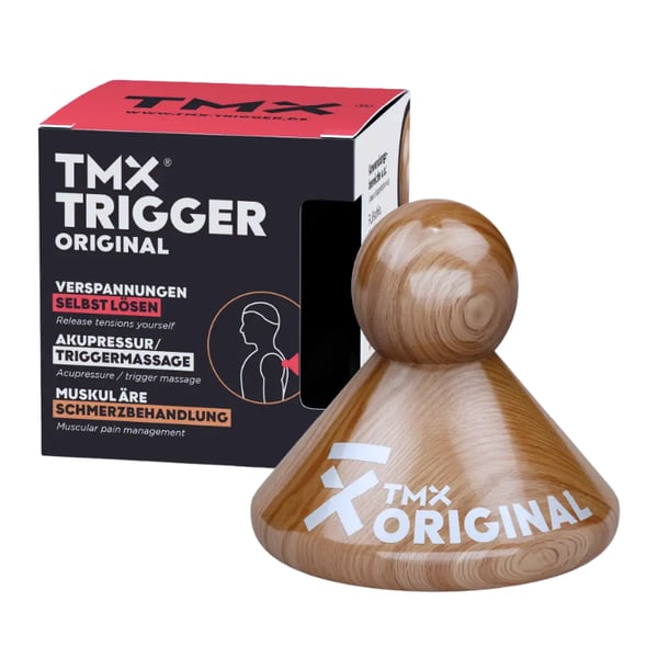 TMX-TRIGGER ORIGINAL TRIGGER-TOOL: Tiefenmassage, Triggerpunktbehandlung, zertifiziertes Holz und wiederverwendbarer Aufsatz