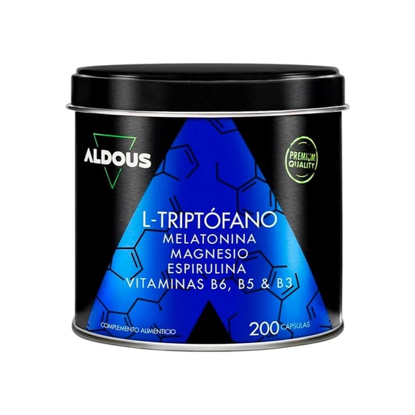 Tryptophan mit Melatonin, Magnesium, Spirulina und Vitaminen Aldous (200 Kapseln)