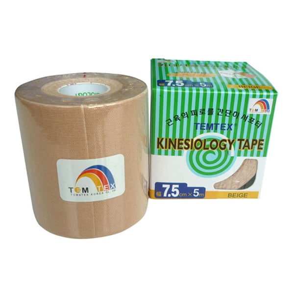 Temtex Kinesiologie Tape Farbe Beige 7.5cm X 5m