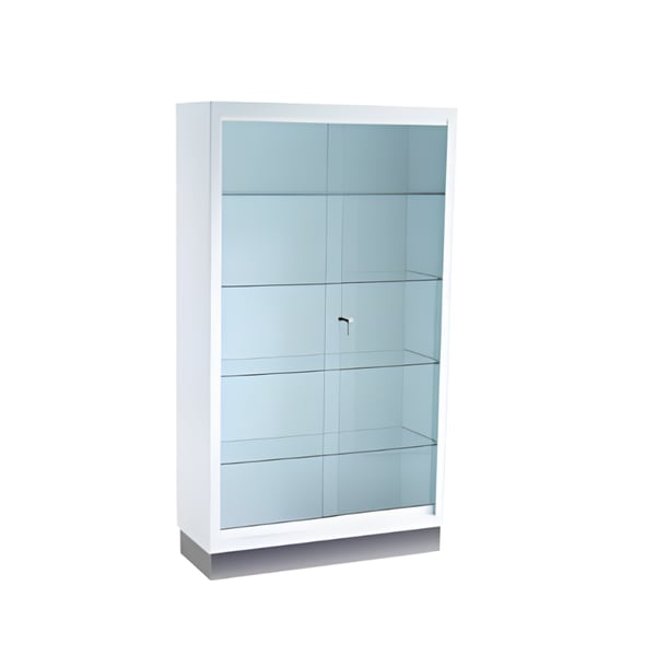 Vorraumvitrine aus emailliertem Stahl (160 x 35 x 90)