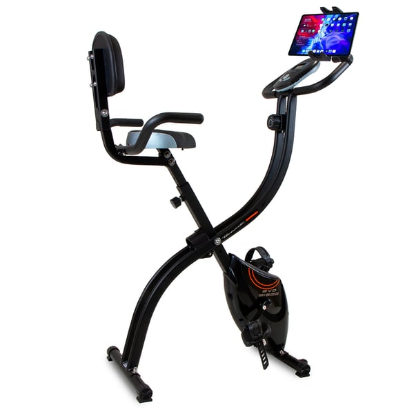 Tecnovita EVO B1500 Heimtrainer mit Rückenlehne + Handy- und Tablet-Halterung: Sein exklusives Design mit Rückenlehne bietet Ihnen unvergleichlichen maximalen Komfort.