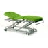 Elektrische Untersuchungsliege: drei K&ouml;rper, mit manueller Mittelfaltung, Toilettenpapierhalter und Gesichtskappe (zwei Modelle verf&uuml;gbar) - Mit einziehbaren R&auml;dern: 62 cm x 190 cm Standard gepolstert  - Referenz: CE-2137-RPC.62-PC62