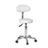 Fast Plus Hocker mit R&uuml;ckenlehne: Ergonomisches Design, Chromfu&szlig; mit f&uuml;nf R&auml;dern und h&ouml;henverstellbar - Farbe: Wei&szlig; - Referenz: A26.1023AB2