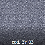 Packung mit 6 Step-St&uuml;hlen mit schwarzer Epoxidstruktur und Polsterung aus Baly (Textil) oder Kunstleder in verschiedenen Farben mit Spatenarm - Baly Polsterung (Textil): Grau (BY 03) - 