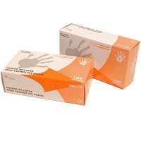 Nicht sterile Handschuhe Naturlatex Pulver Kinefis (100 Einheiten)
