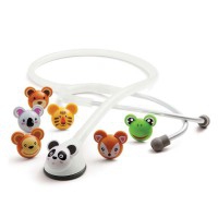 Adscope® 618 Platinum Kinderstethoskop mit AFD-Technologie: Bunte Tiergesichter aus geformtem Kunstharz