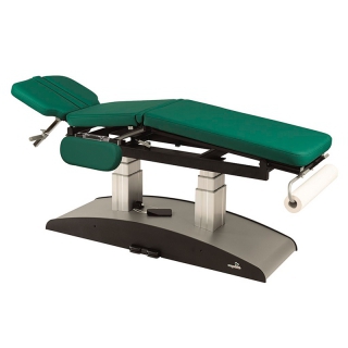 Elektrische Trage „Ecopostural“: Vertikale Erhöhung mit zwei Säulen, drei Körper mit Armlehnen und um 70° neigbarem Kopf (50 x 198 cm)