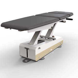Elektrische Physiotherapieliege Swop 3 Pro Physio: dreiteilig mit kurzer Kopfstütze, motorisiertem Mittelteil, individuell anpassbar, nahtlose Polsterung, mit Doppelkolben, ein bahnbrechendes Modell