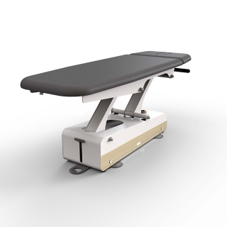 Elektrischer Physiotherapietisch Swop 2 Pro Physio: zwei Körper, kurzes Kopfteil, vollständig anpassbar, nahtlose Polsterung, ein Modell, das die Spielregeln verändert