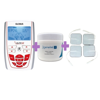 BEAUTY-PACK-ANGEBOT: Elite S II Fitness- und Schönheitselektrostimulator + Anti-Cellulite-Creme zur Reduzierung von Kosmetiké + Klebeelektroden von GIFT