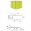 Ecopostural elektrische Trage: Vertikale Erhöhung, klappbare Armlehnen, zweiteilig und bis zu 90º Kopfneigung (62x207 cm)