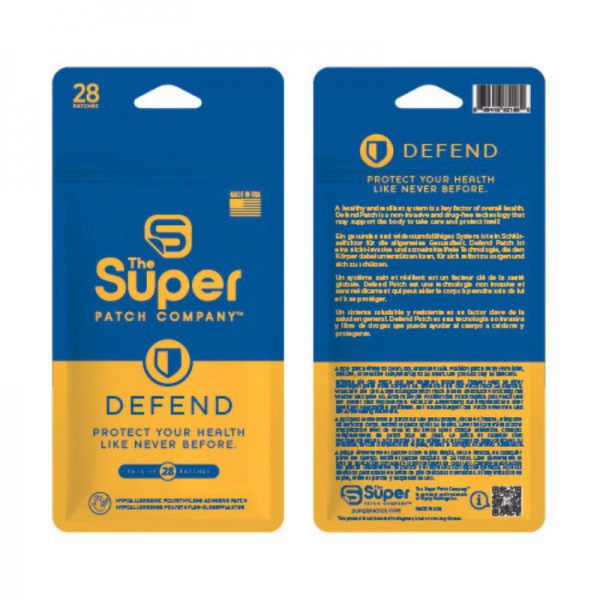 Defend Super Patch – 28-Patch-Pack: Vibrotaktile Stimulation erleichtert die Aufrechterhaltung der allgemeinen Gesundheit Defend Super Patch – 28-Patch-Pack: Vibrotaktile Stimulation erleichtert die Aufrechterhaltung der allgemeinen Gesundheit