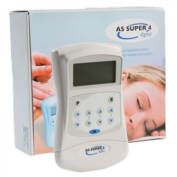 Als Super 4 Digitaler Akupunktur-Elektrostimulator: 30 Programme mit 4 Kanälen bis zu 8 Nadeln