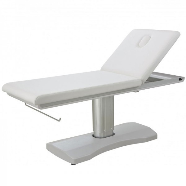 Hern Kosmetik- und Massageliege: Elektrisch mit zwei Korpussen und elegantem Design, integriertes Tastenfeld zur Höhenverstellung und Rollenhalter inklusive Hern Kosmetik- und Massageliege: Elektrisch mit zwei Korpussen und elegantem Design, integriertes Tastenfeld zur Höhenverstellung und Rollenhalter inklusive