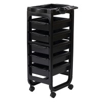 Comby Rolling Styling Trolley - Fünf ausziehbare Schubladen, offene Seiten und seitliche Griffe Comby Rolling Styling Trolley - Fünf ausziehbare Schubladen, offene Seiten und seitliche Griffe
