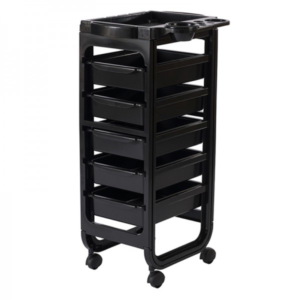 Comby Rolling Styling Trolley - Fünf ausziehbare Schubladen, offene Seiten und seitliche Griffe Comby Rolling Styling Trolley - Fünf ausziehbare Schubladen, offene Seiten und seitliche Griffe