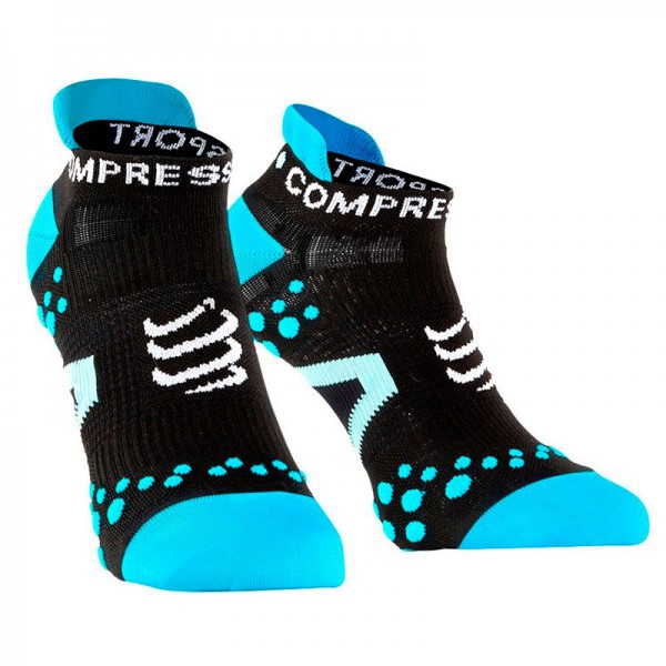 Compressport Pro Racing Socks V2.1 - ultratechnische niedrige Socken Run Low - schwarz-blau