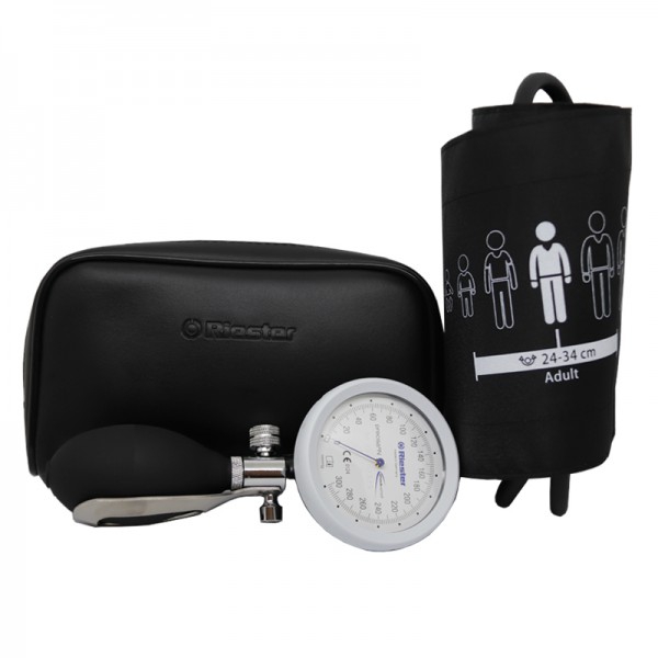 Riester Precisa N stoßfestes Aneroid-Blutdruckmessgerät: Mit Manschette, Klettverschluss, einem Schlauch und latexfrei Riester Precisa N stoßfestes Aneroid-Blutdruckmessgerät: Mit Manschette, Klettverschluss, einem Schlauch und latexfrei