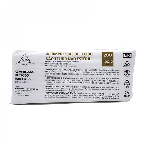 Unsterile Vliesgaze: Offen 20 x 20 cm, gefaltet 10 x 10 cm (200 Stück) Unsterile Vliesgaze: Offen 20 x 20 cm, gefaltet 10 x 10 cm (200 Stück)