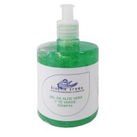 Reines Aloe Vera Gel angereichert mit Grüntee Kinefis 500 ml: Regenerierende, feuchtigkeitsspendende und antioxidative Wirkung