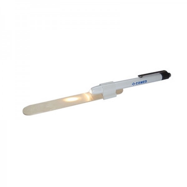 Stift-weiße Taschen-Taschenlampe mit Depressor-Halter (weiße Farbe) Stift-weiße Taschen-Taschenlampe mit Depressor-Halter (weiße Farbe)