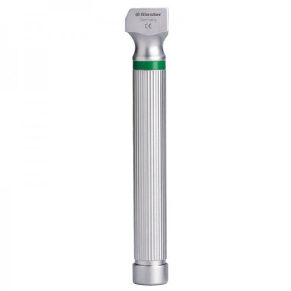 Handgriff für nicht wiederaufladbare Riester-Laryngoskope für Batterien Typ AA, Ø 19 mm, XL 2,5 V. für Spatel mit F.O. Handgriff für nicht wiederaufladbare Riester-Laryngoskope für Batterien Typ AA, Ø 19 mm, XL 2,5 V. für Spatel mit F.O.