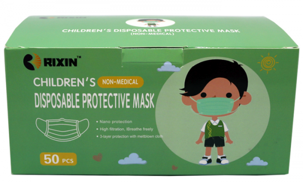 Hygienemasken Junge / Mädchen 3 Schichten - Box mit 50 Einheiten