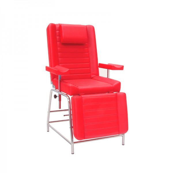 Ergonomischer Stuhl für Extraktionen: Stahlkonstruktion, manuell klappbare Rückenlehne und Fußstütze (verfügbare Farben)