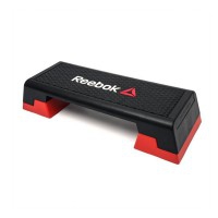 Step Reebok mit rutschfester Plattform Rot/Schwarz 98 cm: 3-fach höhenverstellbar