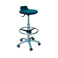 Kinefis Elite Hocker aus Polyurethan: Rückenfrei, mit Fußring und hoher Höhe von 59 - 84 cm Kinefis Elite Hocker aus Polyurethan: Rückenfrei, mit Fußring und hoher Höhe von 59 - 84 cm