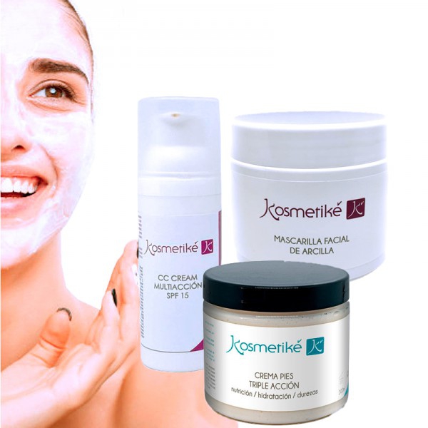 Infinity Cosmetic Treatment: CC-Creme + Tonerde-Gesichtsmaske + Fußcreme mit dreifacher Wirkung