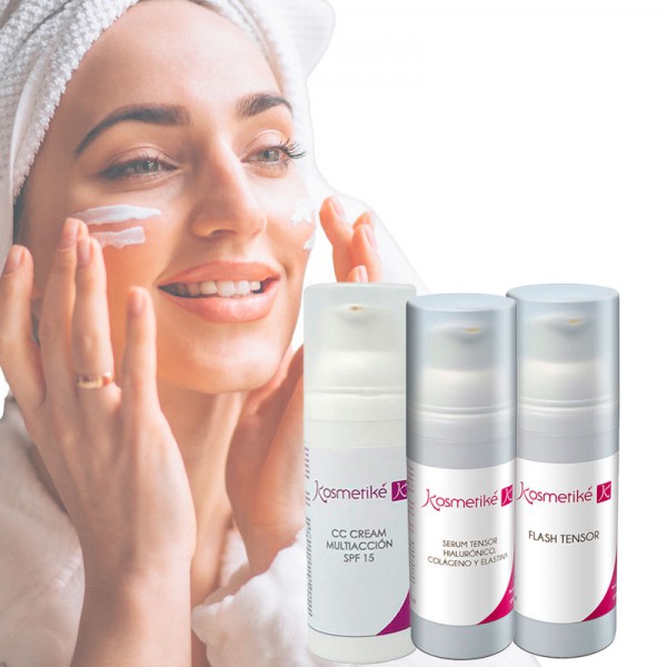 Kosmetiké Cosmetic Treatment: Multifunktionale CC Cream + Tensor Serum + Professional Kosmetiké Tensor Flash 50 cc