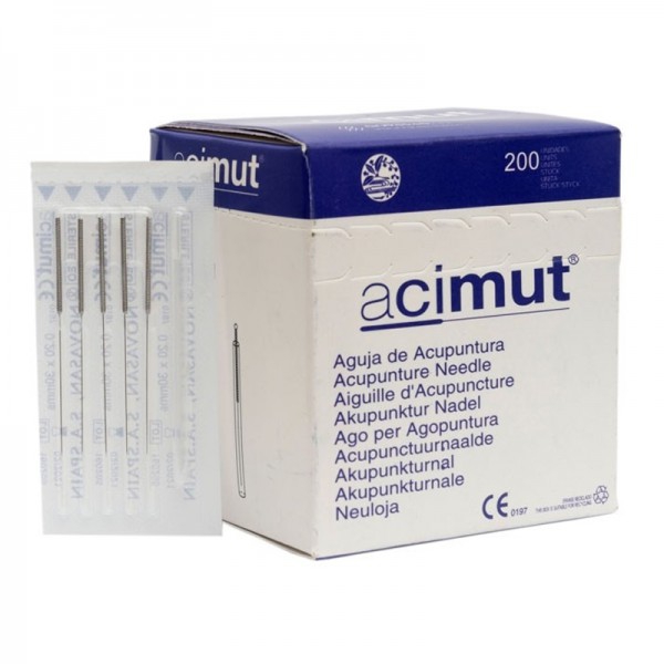 Akupunkturnadeln - Stahlgriff ohne Rundkopf mit fünf Nadelführungen + Führung (Azimuth) Akupunkturnadeln - Stahlgriff ohne Rundkopf mit fünf Nadelführungen + Führung (Azimuth)