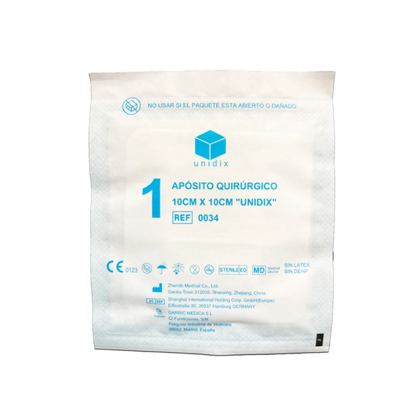 Unidix steriler OP-Verband 10 cm x 10 cm (50 Einheiten) Unidix steriler OP-Verband 10 cm x 10 cm (50 Einheiten)