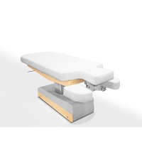 Elektrischer High-End-Tisch Swop S3 SPA mit Heizung und Tri-Kopf: Anpassbares, nahtloses Design, extremer Komfort ... ein Modell, das die Spielregeln neu erfindet (natürliche Holzfarbe)