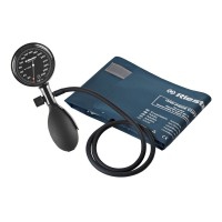 Riester e-mega black Aneroid-Blutdruckmessgerät: ein latexfreier Schlauch und eine desinfizierbare Manschette (drei Größen erhältlich)
