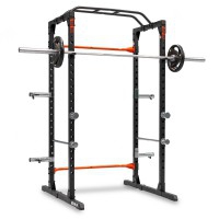 Power Cage mit BH Fitness-Umlenkrolle: Beinstütze, hohe und niedrige Umlenkrolle und Scheibenaufbewahrungshalter Power Cage mit BH Fitness-Umlenkrolle: Beinstütze, hohe und niedrige Umlenkrolle und Scheibenaufbewahrungshalter