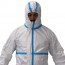 Einweg-Overall mit CE 2163-Zertifikat: Atmungsaktives Material, Frontverschluss und elastische Bündchen, Kapuze und Knöchel. Einweg-Overall mit CE 2163-Zertifikat: Atmungsaktives Material, Frontverschluss und elastische Bündchen, Kapuze und Knöchel.