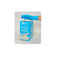 Nitrilhandschuhe, puderfrei, steril: blau, 374-5 zertifiziert (100er Karton)