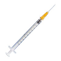 Einwegspritze ohne Totraum - 1 ml - 25 G 1 "- Geeignet für die Impfung gegen COVID (Karton mit 100 Einheiten)