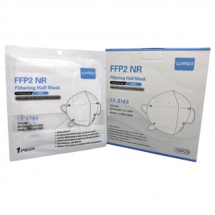 FFP2-Masken mit europäischem CE-Zertifikat - Mit SGS-zertifizierter FFP3-Wirksamkeit (einzeln verpackt - Karton mit 10 Einheiten)