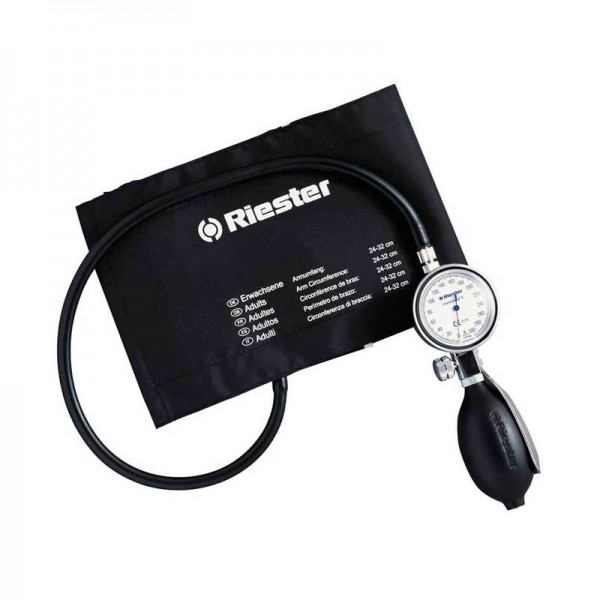 Riester Minimus II Aneroid-Blutdruckmessgerät schwarz, Klettmanschette (drei Größen)