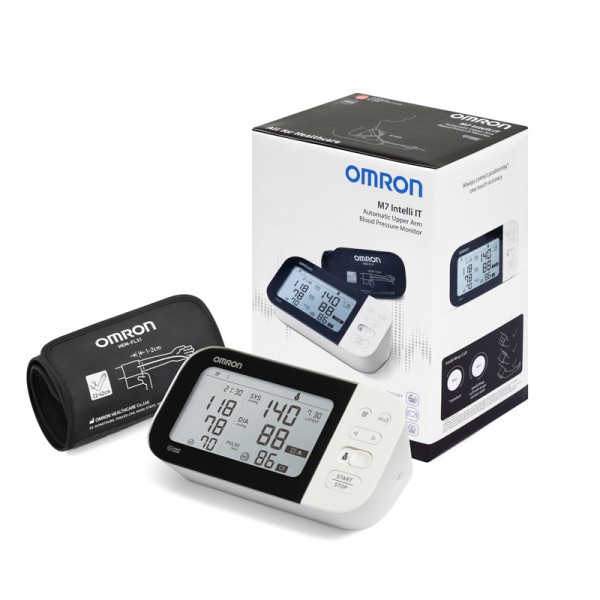 OMRON M7 Intelli IT 2020 Oberarm-Blutdruckmessgerät: Mit smarter Manschette, Bluetooth und der Omron Connect App OMRON M7 Intelli IT 2020 Oberarm-Blutdruckmessgerät: Mit smarter Manschette, Bluetooth und der Omron Connect App