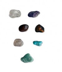 Set aus sieben Steinen für Chakren